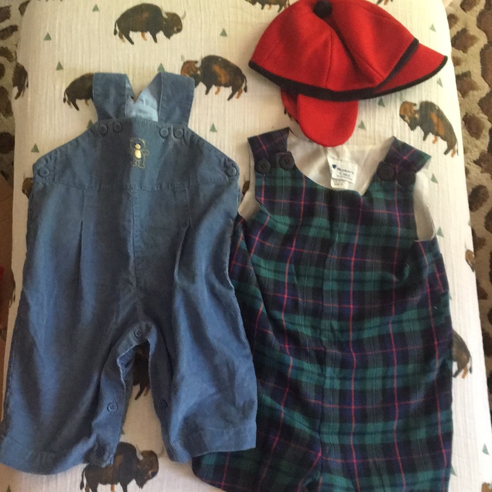 Strasbourg overalls, Monday's Child Shortalls, hat
